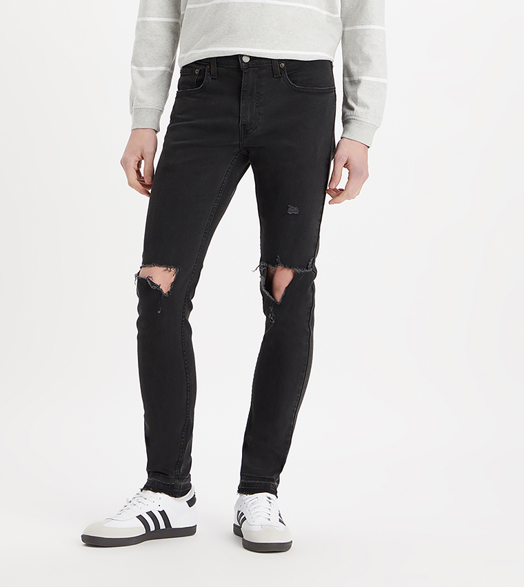 Levis black ripped outlet jeans mens