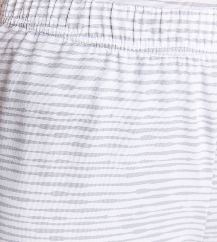 Striped Lace Trim Pyjama Set