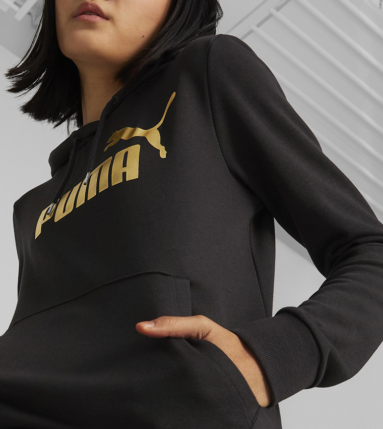 Ess+ Metallic Logo Long Sleeves Hoodie