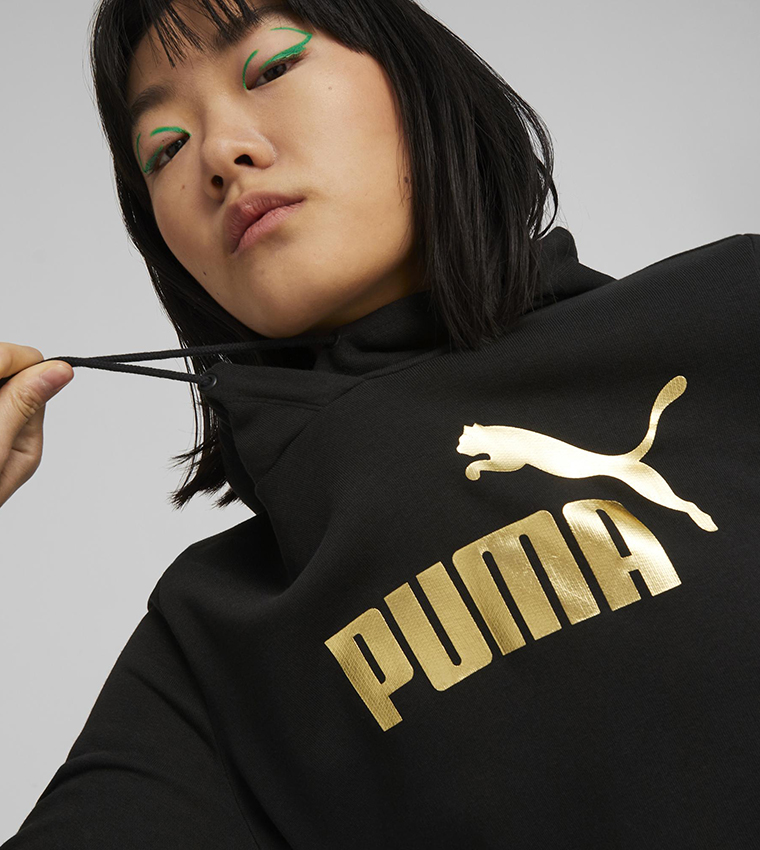 Ess+ Metallic Logo Long Sleeves Hoodie