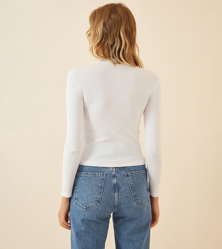 2 Pack Solid Mock Neck Tops