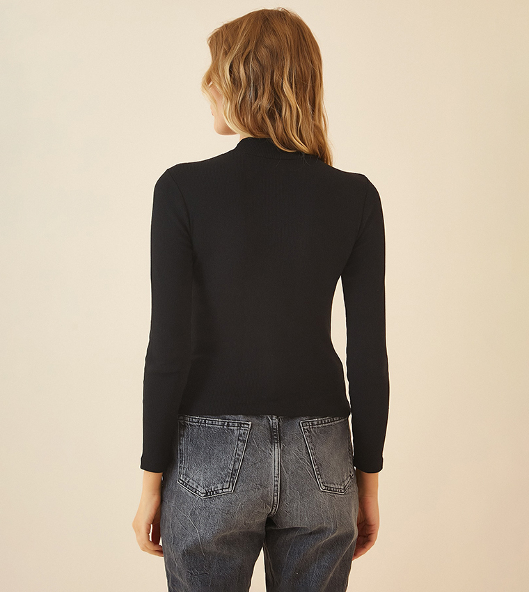 2 Pack Solid Mock Neck Tops