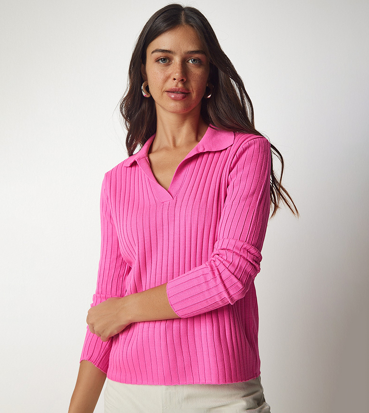 Knitted Collared Sweater
