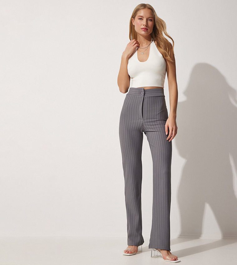 Button Closure Pants 