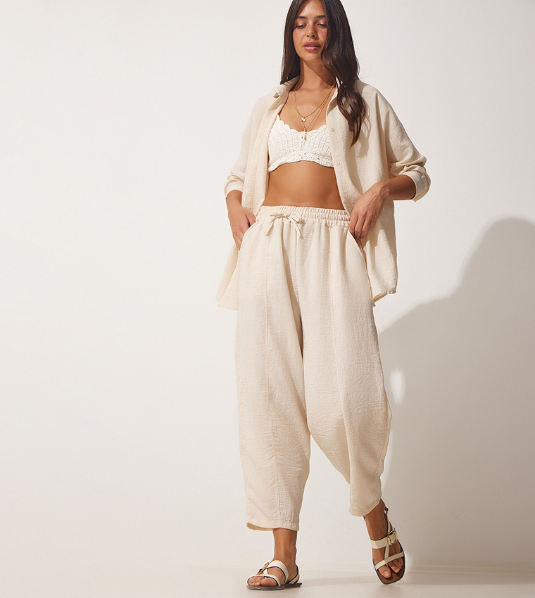 パンツ Mediam Linen Shalwar Pants Mediam Linen shalwar Pants・AQUA - tity