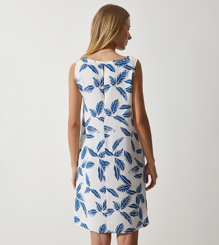 Printed Sleeveless Mini Dress