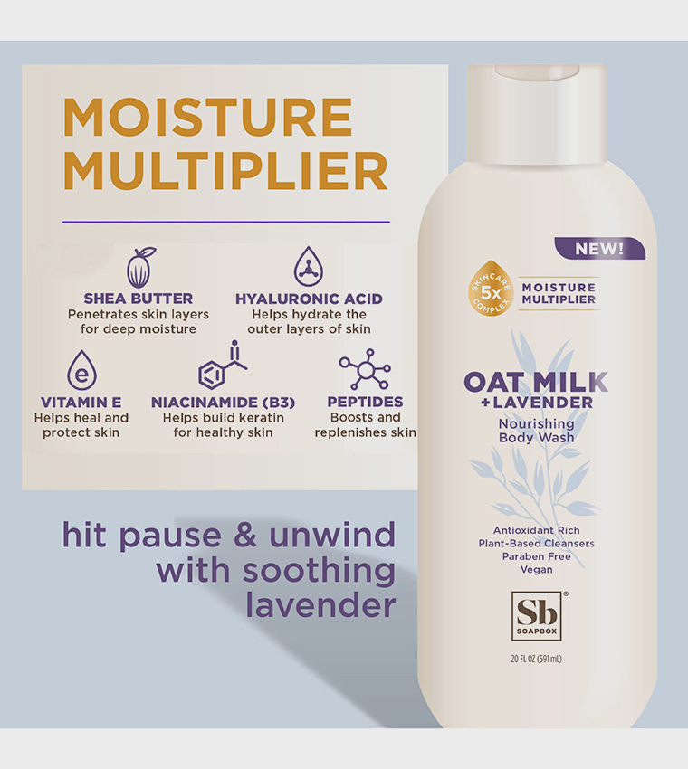 Oat Milk + Lavender Body Wash, 20oz