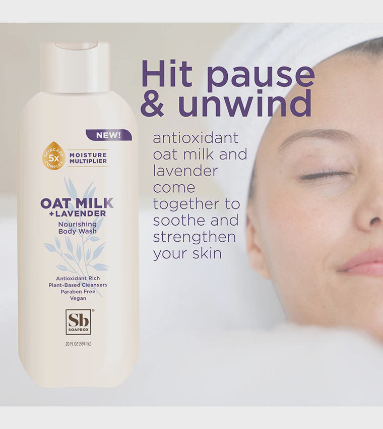 Oat Milk + Lavender Body Wash, 20oz