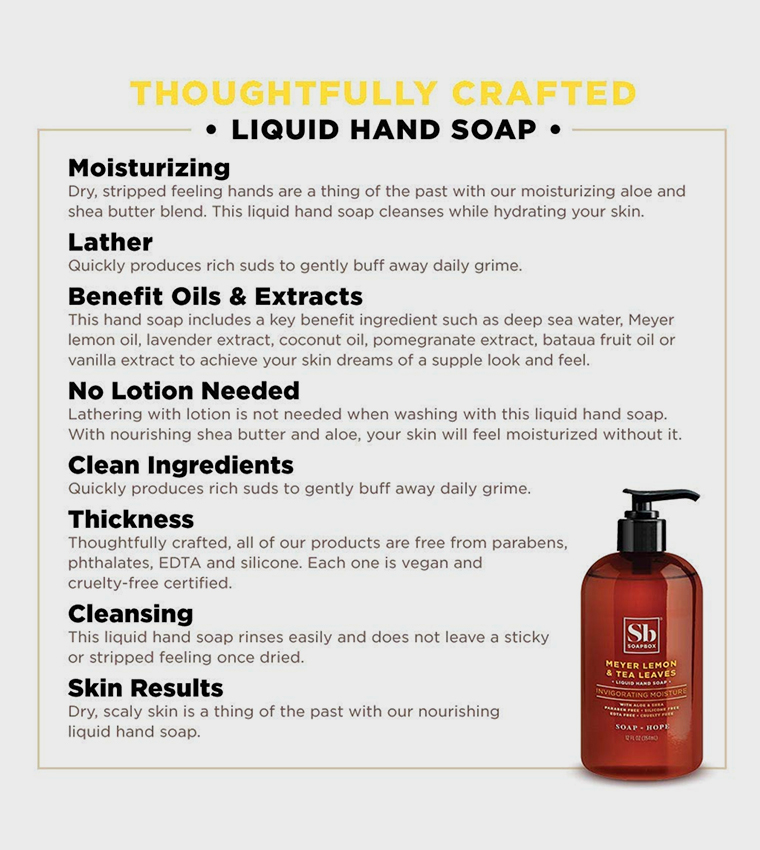 Meyer Lemon & Tea Leaves Hand Soap, 12oz