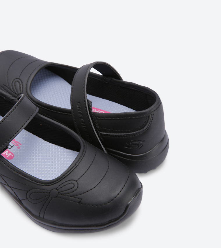 Microstrides School Sweartheart Ballerinas - Black