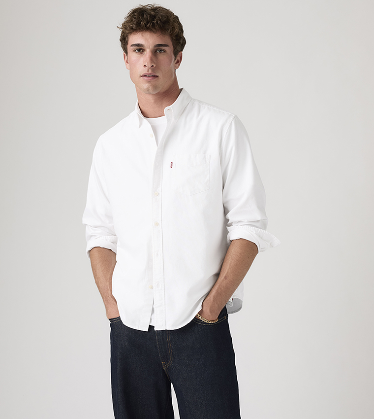 Solid Pocket Detail Shirt