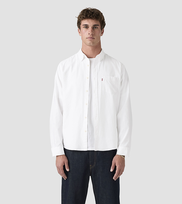 Solid Pocket Detail Shirt