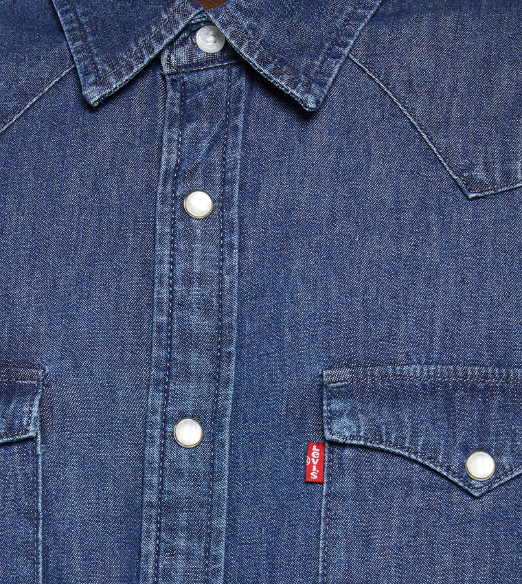 قميص جينز كم قصير