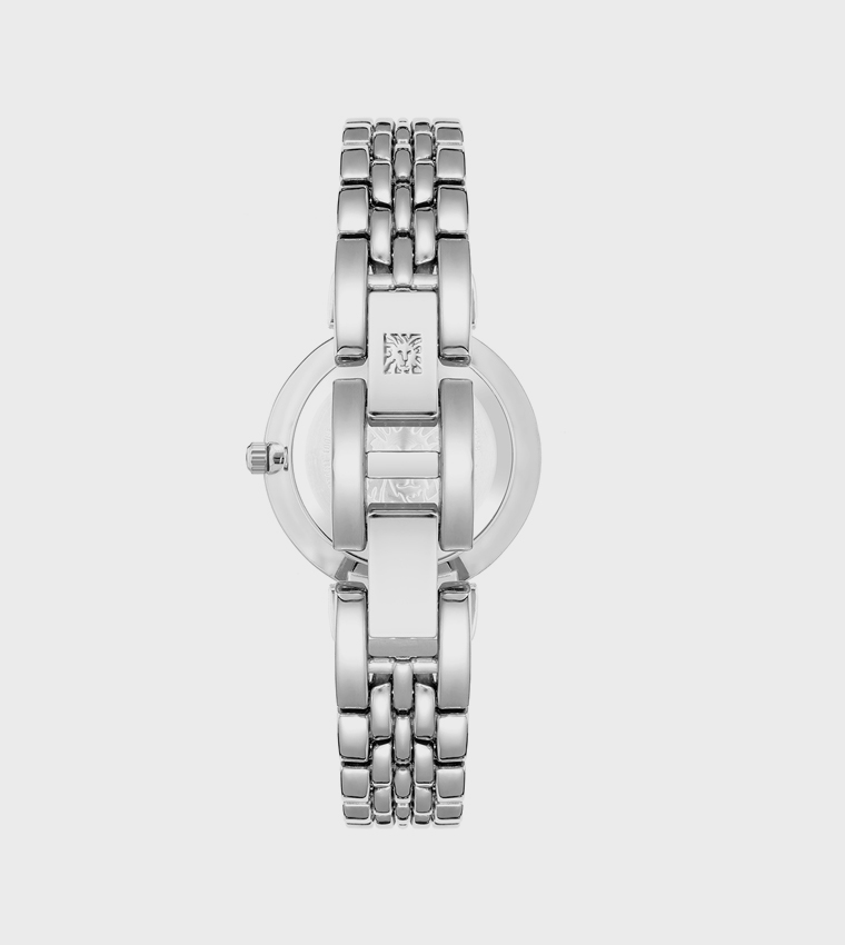 Silver Dial Metal Strap Analog Watch