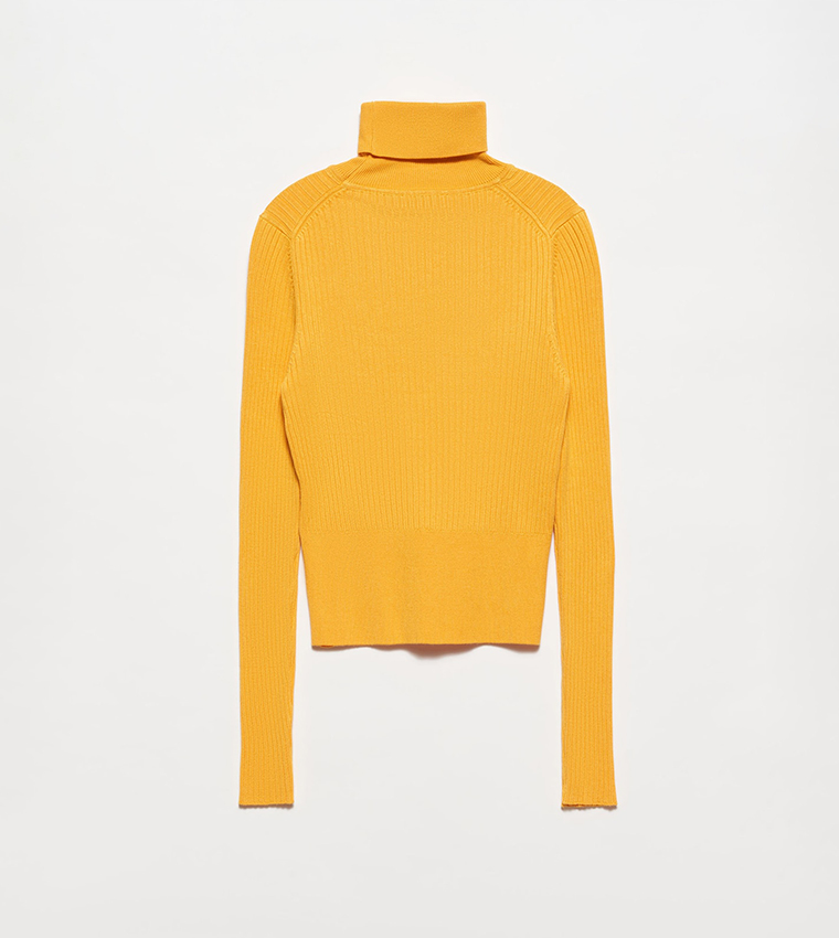 Buy Dilvin Knitted Turtleneck Sweater In Mustard 6thStreet Bahrain