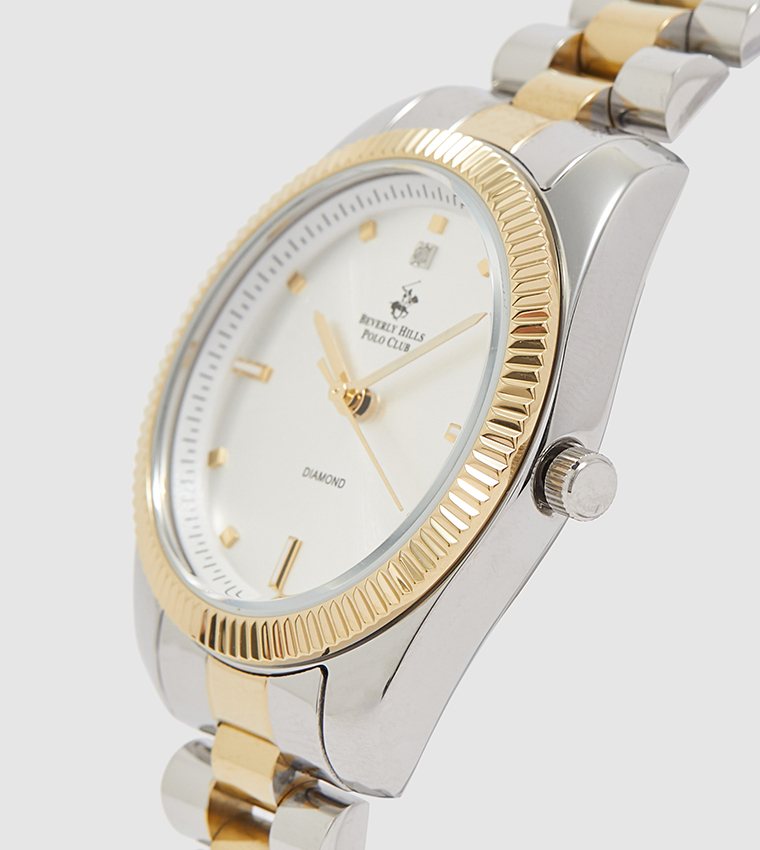 Buy Beverly Hills Polo Club Ladies Watch Silver In Silver | 6thStreet Qatar