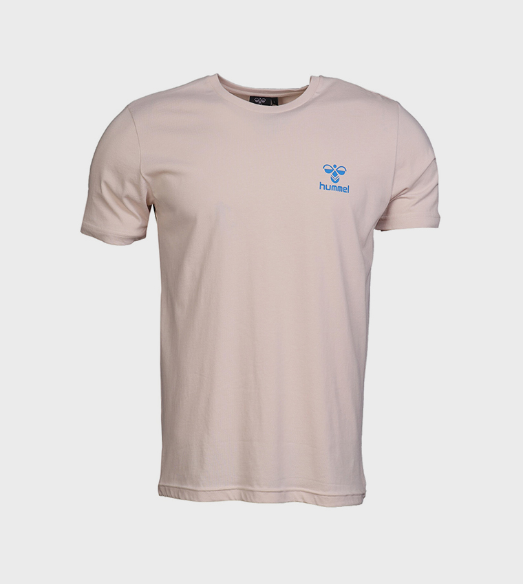 Sleeves In Print Buy Short 6thStreet T Shirt Logo Hummel Kuwait Beige |