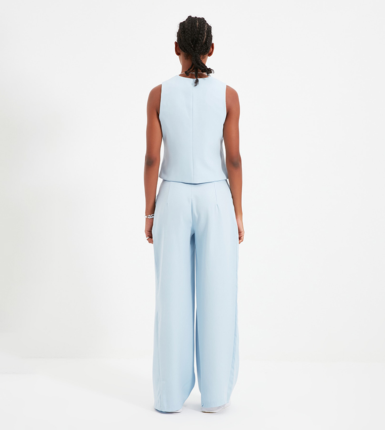 Pleated Wide Leg Trousers