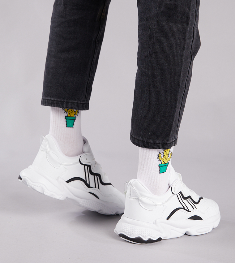 Logo Detail Lace-Up Chunky Sneakers