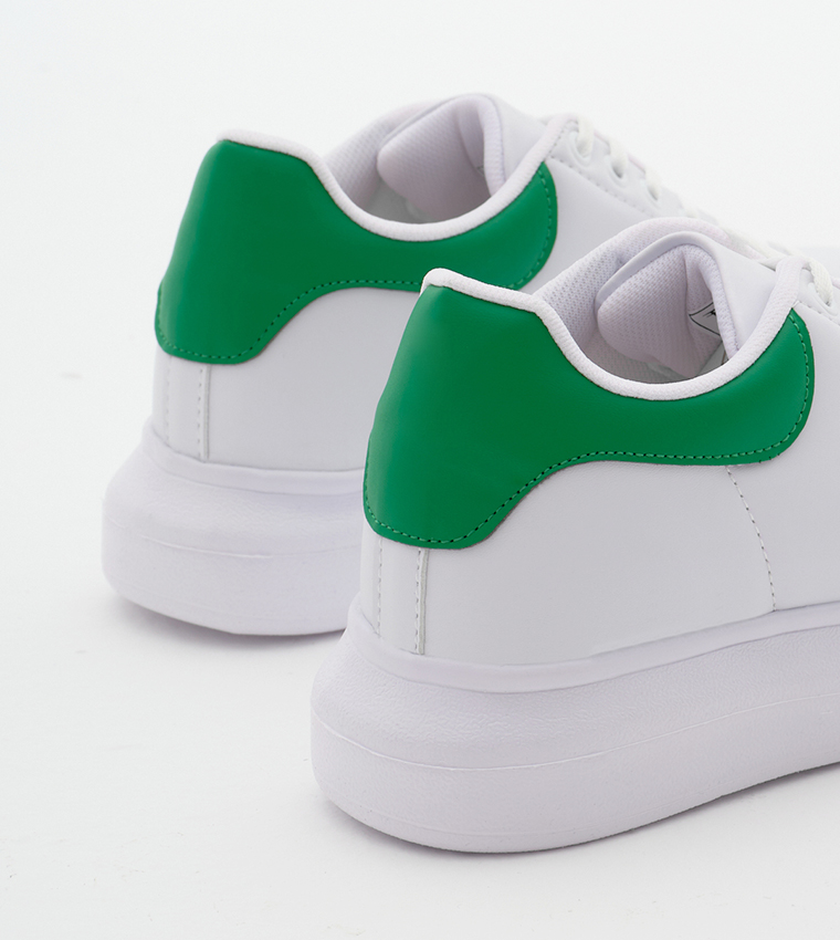 Solid Lace-Up Sneakers
