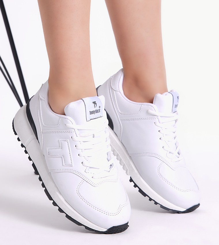 Non-Slip Sole Lace-Up Sneakers