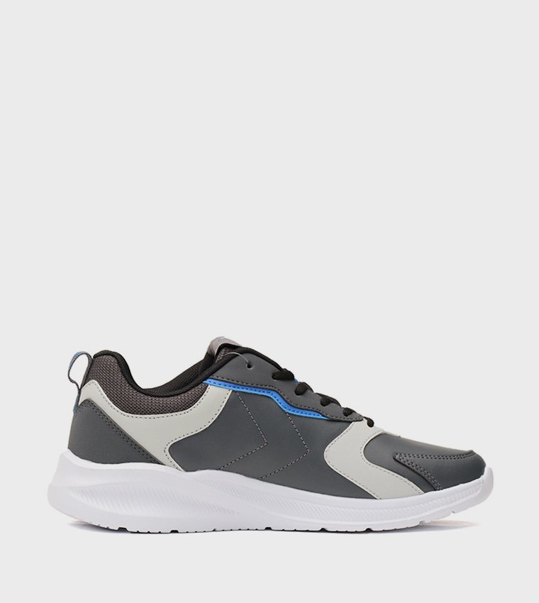 Color Block Lace Up Training Shoes