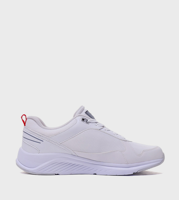Mesh Detail Lace-up Running Shoes