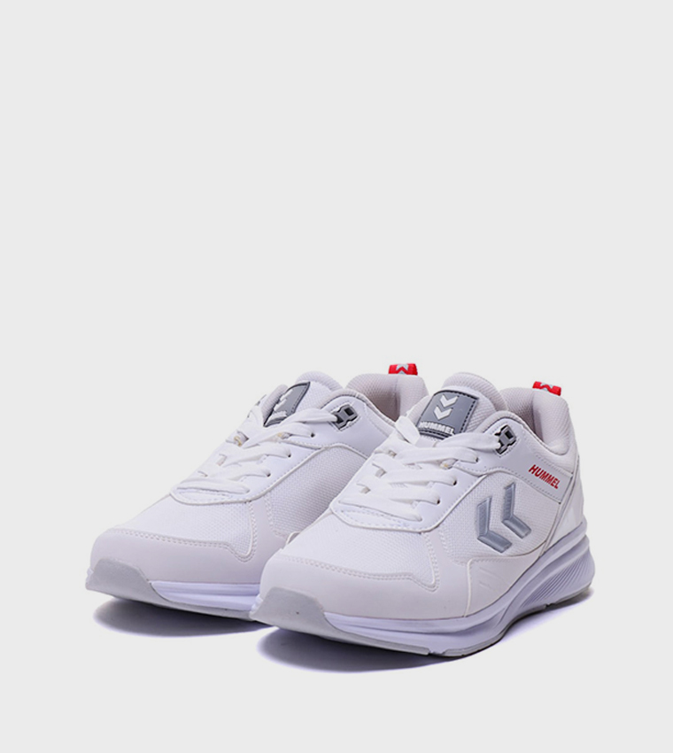 Mesh Detail Lace-up Running Shoes