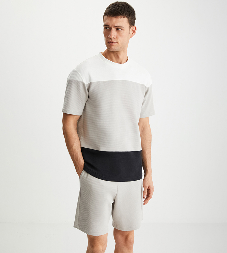 Ribbed Drawstring Waist Shorts
