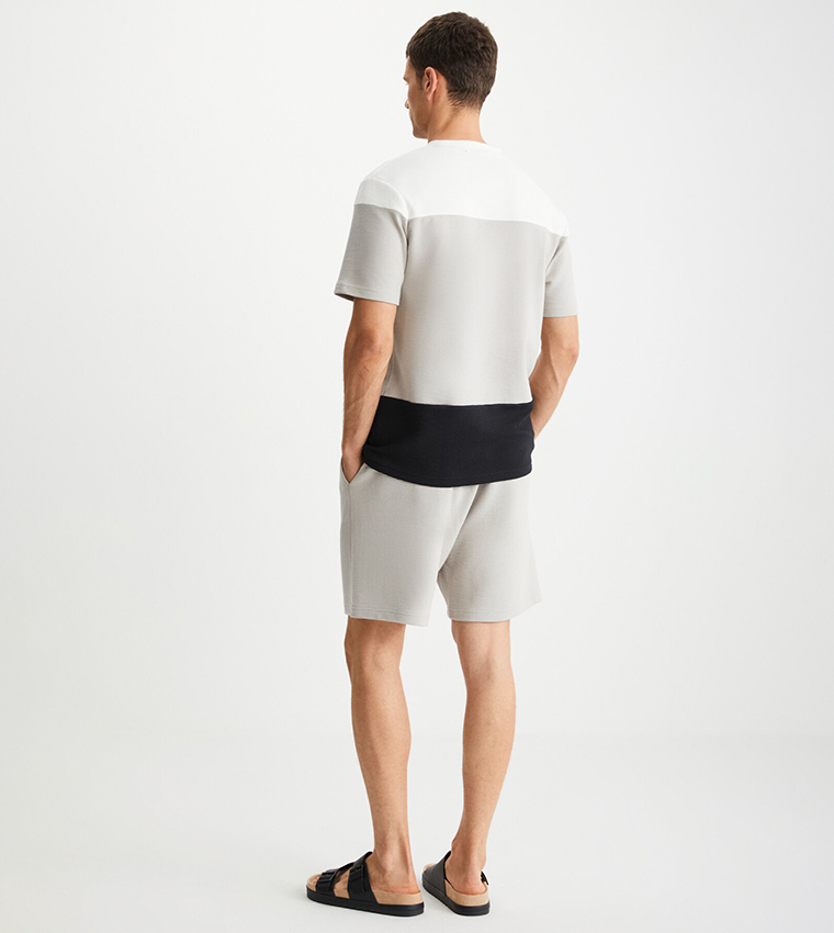 Ribbed Drawstring Waist Shorts