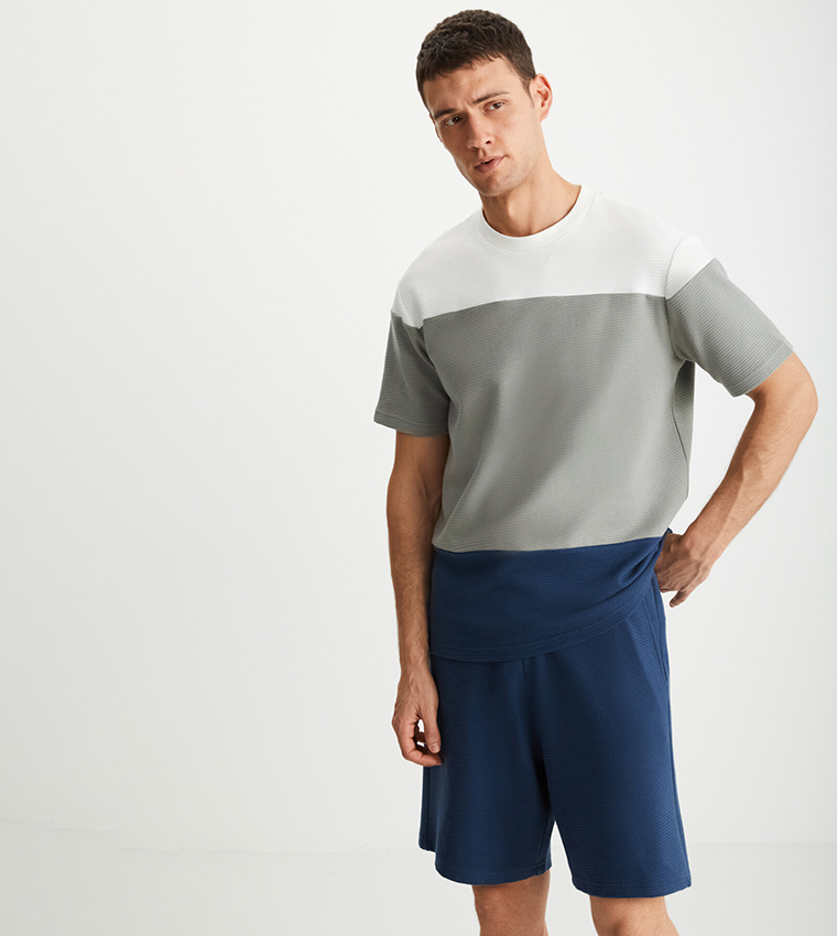 Ribbed Drawstring Waist Shorts