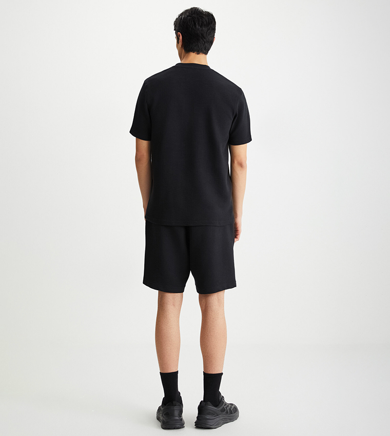 Ribbed Drawstring Waist Shorts