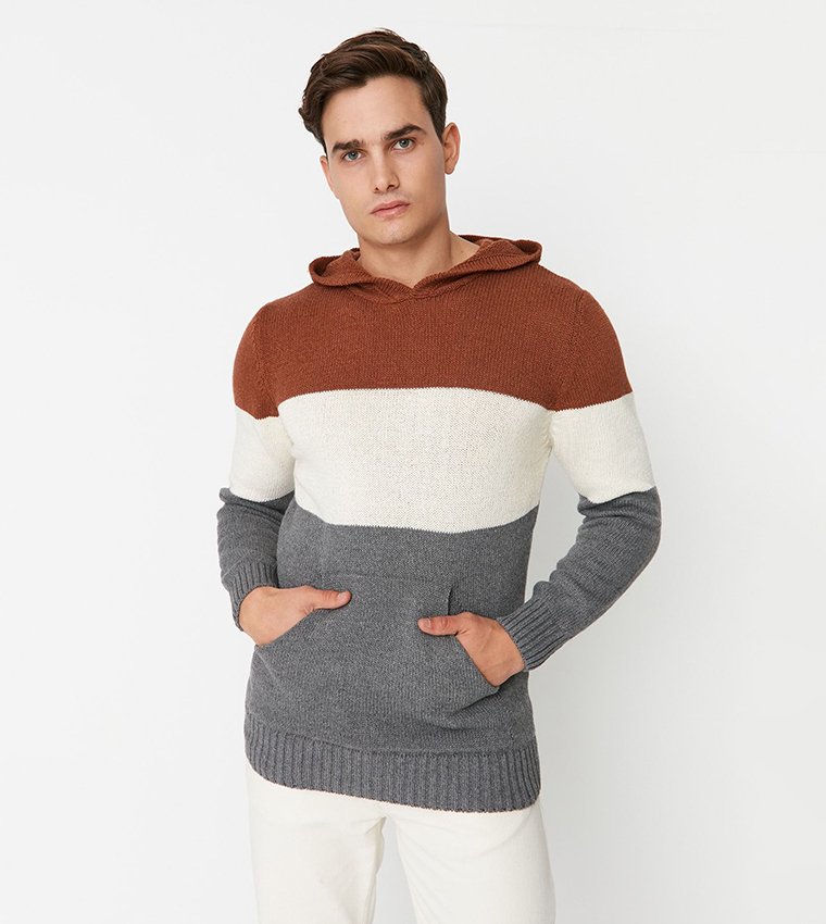 Color Block Long Sleeves Hoodie