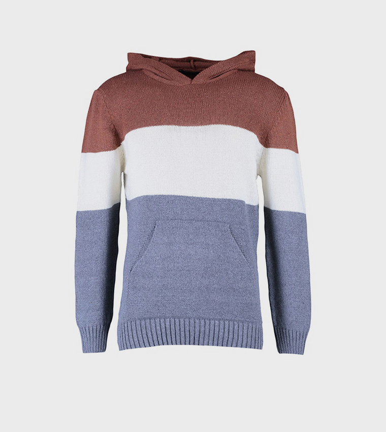 Color Block Long Sleeves Hoodie
