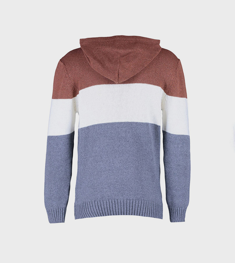 Color Block Long Sleeves Hoodie