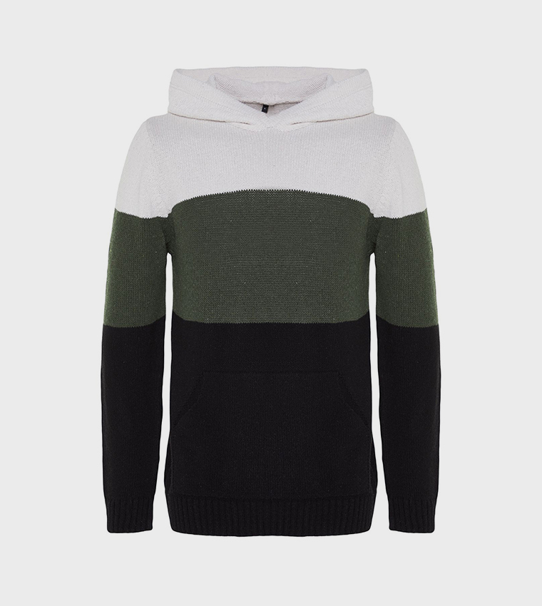 Color Block Long Sleeves Hoodie