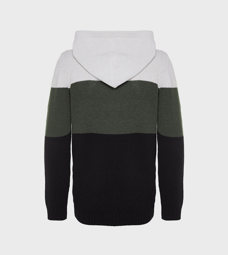 Color Block Long Sleeves Hoodie