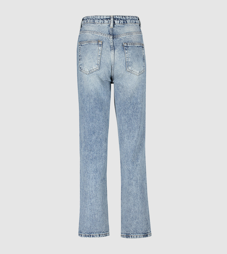 High Waist Straight Jeans