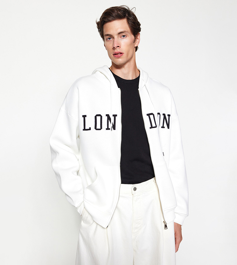 Oversized white outlet jacket