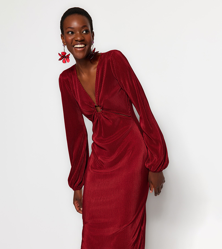 Ghost red hot sale velvet dress