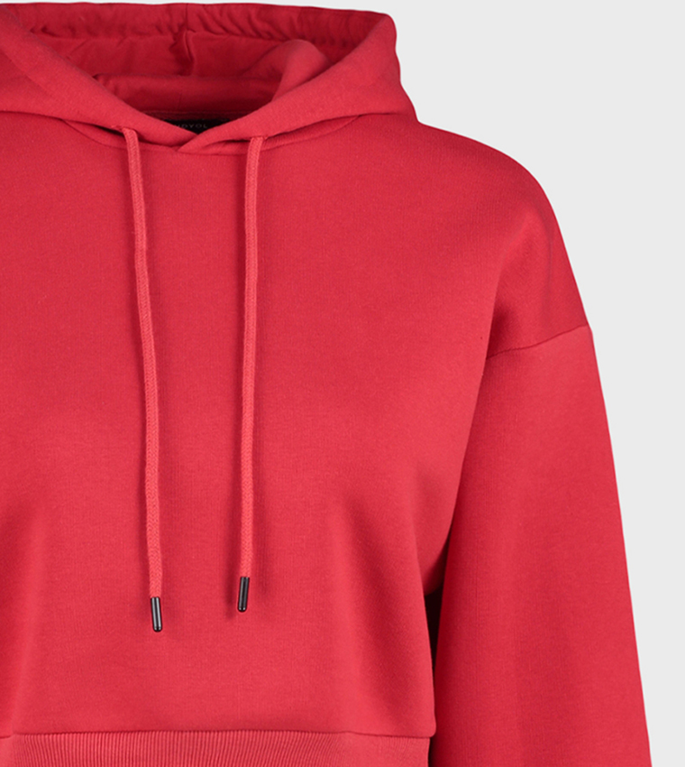 Plain red store hoodie women's