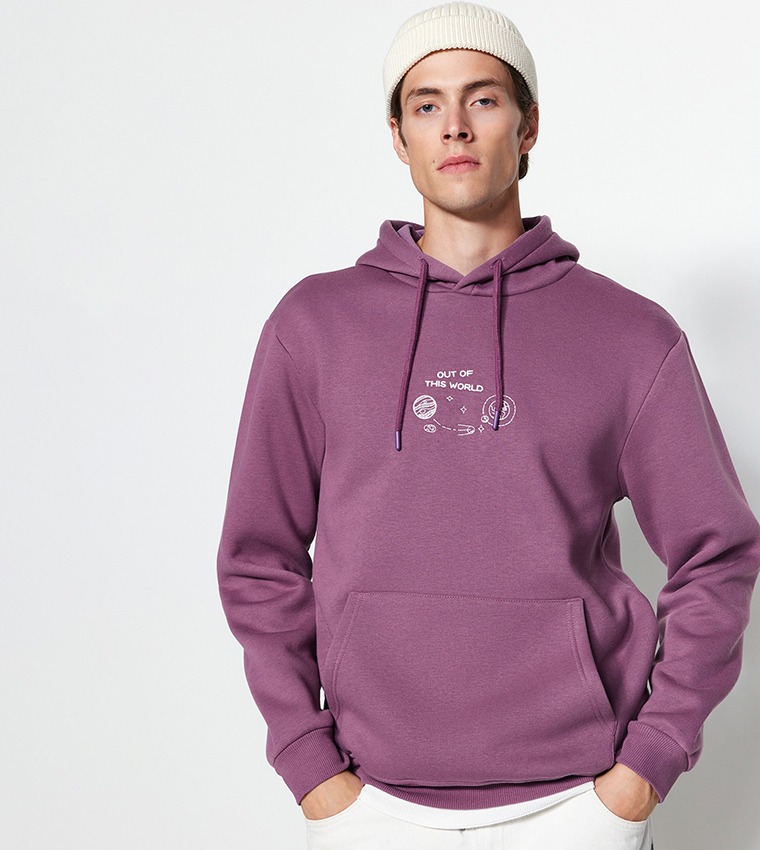 Oversized lilac outlet hoodie