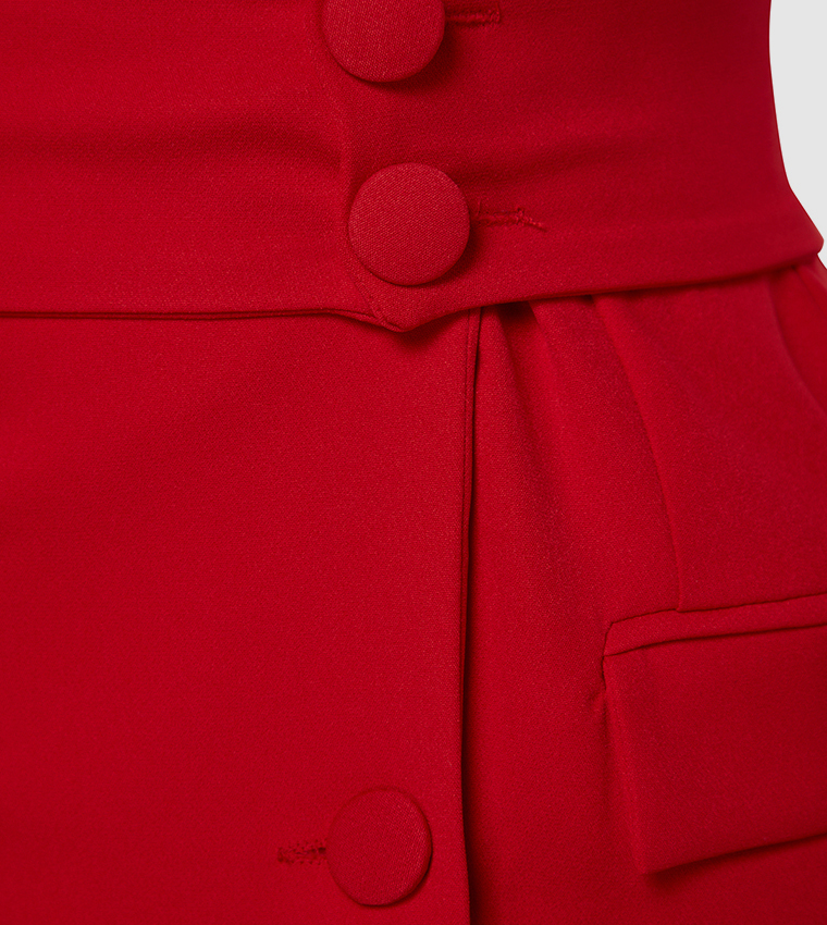 Solid Lapel Collar Blazer Dress