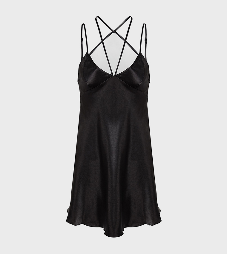 Strappy A-Line Satin Babydoll