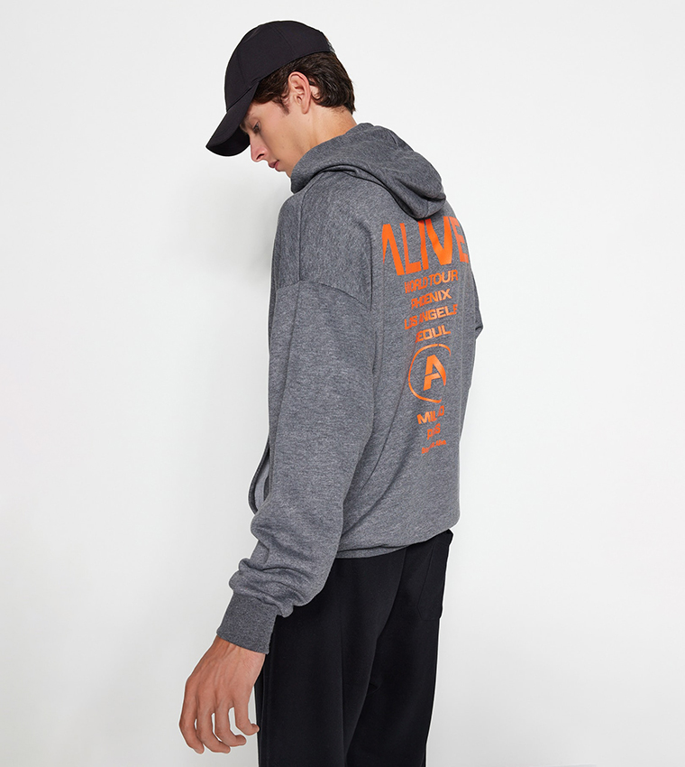 Oversized shop hoodie grey