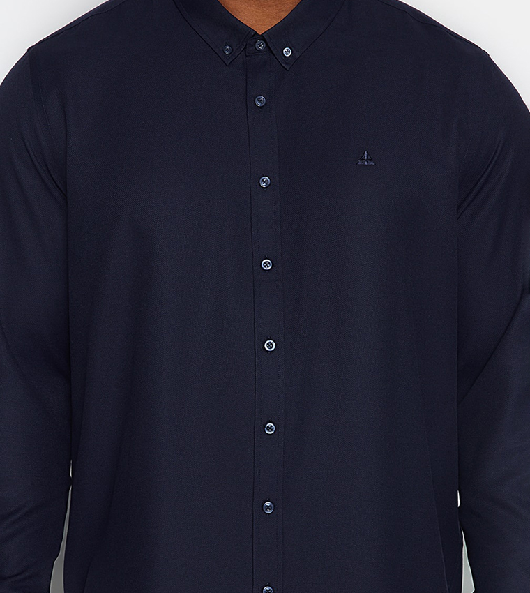Solid Regular Fit Plus Size Shirt