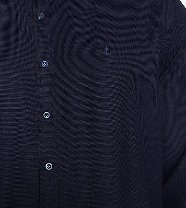 Solid Regular Fit Plus Size Shirt