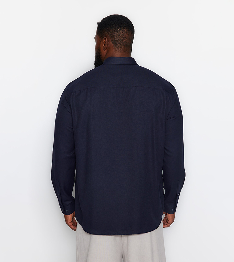 Solid Regular Fit Plus Size Shirt
