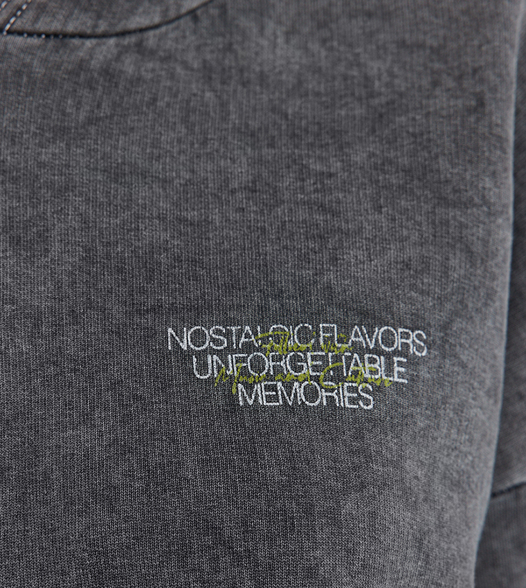 Washed Effect Oversized Hoodie