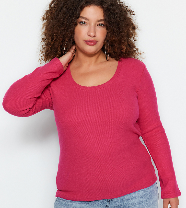Ribbed Long Sleeves Top